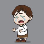 بچه فلسطین درحال گریه کردن
