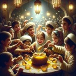 iranian children are eating honey