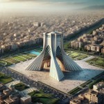 عکس برج آزای تهران بصورت لندسکیپ