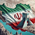 نقشه ایران و پرچم ایران و برج آزادی به صورت حرفه ای