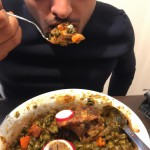 رونالدو در حال خوردن خورشت قیمه