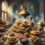 عکس پرتره غذا در  آشپزخانه سنتی ایرانی اسلامی خیلی کم کارتونی باشه