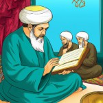 تصویری از خسرو پرویز در حال خواندن نامه دعوت پیامبر به اسلام