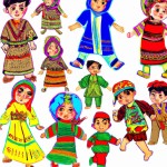 یک عکس از اقوام مختلف کودک ایران با لباس محلی