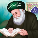 تصویری از خسرو پرویز در حال خواندن نامه دعوت پیامبر به اسلام