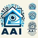 فقط با دو حرف  AI  لوگو خانه هوش مصنوعی راطراحی کنید .