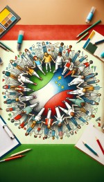 نقاشی راه وفاق در مدرسه و تاثیر آن در فردای کشور عزیزمان ایران چیست