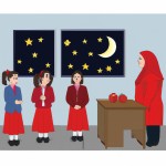 شب یلدا در مدرسه بدون حجاب دختر ها کنار معلم و مدیر