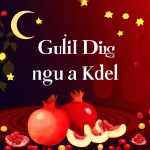 یه پوستر تبریک گویی "شب یلدا مبارک" به فارسی و "چیلله گئجه‌سی موبارک" به ترکی برام درست کن