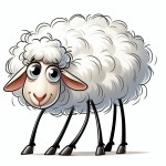 شخصیت کارتونیِ "shaun the sheep"  به دوربین مشکوک نگاه می‌کنه