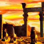 تخت جمشید در دوران قبل از ویرانی و در اوج زیبایی