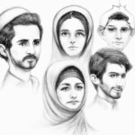 جوانان ایرانی در مسیر انقلاب اسلامی پشت سر امام خمینی