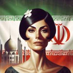 زن ترامپ با پرچم ایران