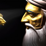 یک پروفایل با متن فارسی چالش ایرانی با رنگ طلایی مشکی