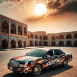 ماشین شوتی پارک شده در بندر گناوه