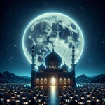 عکس از ماه رمضان که شب شهادت حضرت علی را نشان دهد