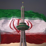 پرچم ایران روی برج میلاد