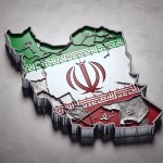عکس پرچم ایران به روی نقشه ایران مناسب برای تابلو چلنیوم برام بساز