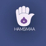 یک لگوی تبلیغاتی برای کلمه hamsa طراحی کن که مرتبط با بارداری و سلامت جنین باشد