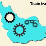 نقشه ایران با دریاهای خلیج فارس و عمان و خزر و نقشه با چرخدنده های ریز و درشت پر شده باشد