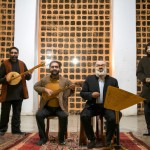 گروه موسیقی در دربار سامانیان به همراه سازهای اصیل ایرانی با حضور رودکی شاعر و موسیقیدان و پدر شعر فارسی
