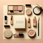 لطفا یک عکس مینامال با تک رنگ کرم و خاکی در رلطه با محصولات آرایشی طراحی کن و اسم برند رو توش بنویس اسم برند هست Femmoura