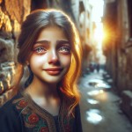 یه روز خوب که خورشید از پس ابر سیاه بارانی نمایان میشه کوچه قدیمی دیوار کاه گلی دختر زیبا چشمان گریان ولی لب خندان و امیدوار اشک شوق