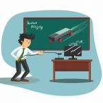 دبیر فیزیک خانم در حال تدریس سرعت