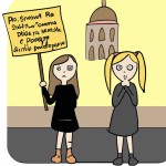 دو دختر در حال روزه گرفتن  در انگلستان برای اعتراض در گذشته