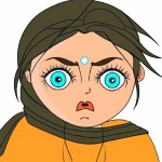 یک دختر بلوچ غمگین
