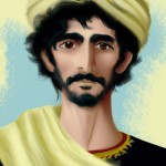 تصویر یک جوان بختیاری در سبک نگارگری ایرانی