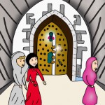 چند دختر بی حجاب درحال وارد شدن به مسجد