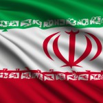 پرچم ایران به صورت سیلی بر آمریکا