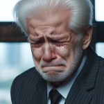 آقای بنیامین نتانیاهو  گریه می کند