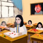 تصویر معلم درکلاس درس اول ابتدایی درحین تدریس درکلاس درس دخترانه ایرانی را برایم بفرست