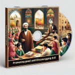 میخوام یک کاور سی دی طراحی کنی با موضوع امر به معروف و نهی از منکر که مخاطبش معلمان هستند. تصاویر ایرانی باشه
