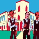 عکس کارتونی مدرسه متوسطه اول پسرانه ایرانی