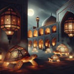 فانوس های لاک پشتی در شب اصفهان
