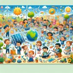 نقاشی برای دانش آموز ابتدایی با عنوان زیر می خواهم. خلاقیت و ابتکار و فناوری های نوین برای صرفه‌جویی جویی در مصرف  و مقابله با اسراف