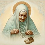 Prompt 1: Symbolic & Conceptual

Focus: Visualizing the core metaphor of "Paradise lies beneath her feet" in a powerful, symbolic style reminiscent of Persian miniature art and Islamic illumination.

Prompt:
"An award-winning digital painting,profound and spiritual concept. An elderly Iranian mother with a deeply compassionate, serene, and slightly weathered face, her head covered with a simple white or light-colored chador, stands centrally. She is barefoot, holding simple shoes in one hand. He