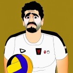عکس بازیکن والیبال پوریا حسین خانزاده را درست کن