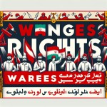 ساخت بنر حقوق دستمزد به فارسی با تمز قرمز و سفید