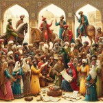 یه عکس از شاهنامه درست کن که تمام شخصیت ها توش باشه