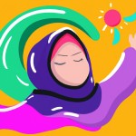 تصویر دختر با حجاب در حال پرواز معنویت