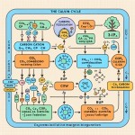1. نمودار چرخه کالیون
ایده طراحی:

می‌توانید یک نمودار دایره‌ای یا جریان (flow chart) طراحی کنید که مراحل چرخه کالیون را نشان دهد.
مراحل شامل:
تثبیت کربن: CO2 + RuBP → 3-PGA