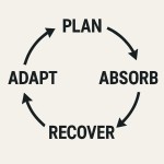 یک گراف از چرخه Plan → Absorb → Recover → Adapt