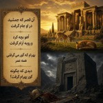 تصویر سازی از شعر انجام بده و متن شعر هم داخلش باشه: آن قصر که جمشید در او جام گرفت
آهو بچه کرد و روبَه آرام گرفت
بهرام که گور می‌گرفتی همه عمر
دیدی که چگونه گور بهرام گرفت؟