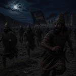 سپاه آشور شبانه در حال فرار است