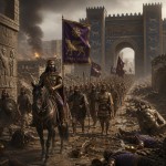 سپاه ماد که وارد پایتخت اورارتو شده و آنجا را فتح کرده است