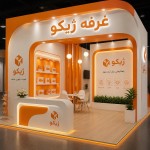 تصویر بساز داخلش بنویُ غرفه ژیکو با تم نارنجی سفید